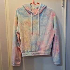 Fire & Fluer Multicolor Pastel Tie-Dye Hoodie Sweatshirt